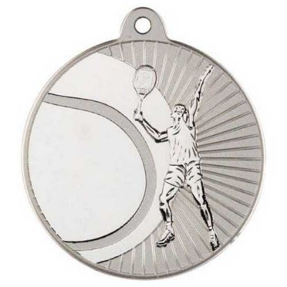 Picture of Tennis Two Colour Medal Matt Silver~silver