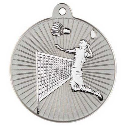 Picture of Badminton Two Colour Medal Matt Silver~silver