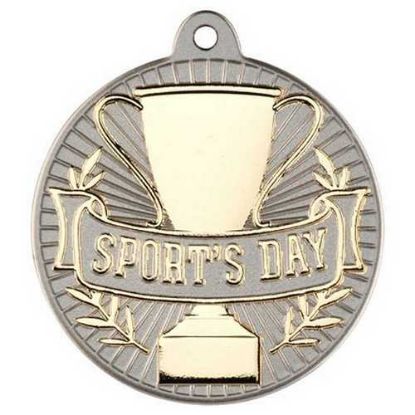 Picture of Sports Day Two Colour Medal Matt Silver~gold