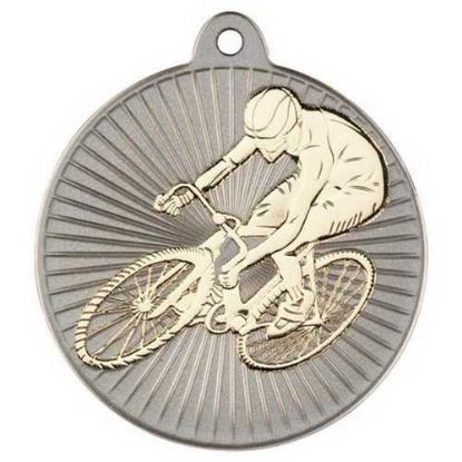 Picture of Cycling Two Colour Medal Matt Silver~gold