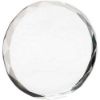 Picture of Clear Glass Round Paperweight With Faceted Edge (19mm Thick) - 3.25in