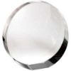Picture of Clear Glass Round Wedged Paperweight (Flat Or Standing) - 3.5in