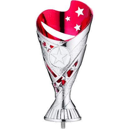 Picture of Silver~pink Plastic Sabre Cup (1in Centre)