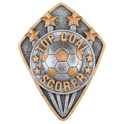 Picture of Pewter~gold Diamond Disc Football Top Goal Scorer