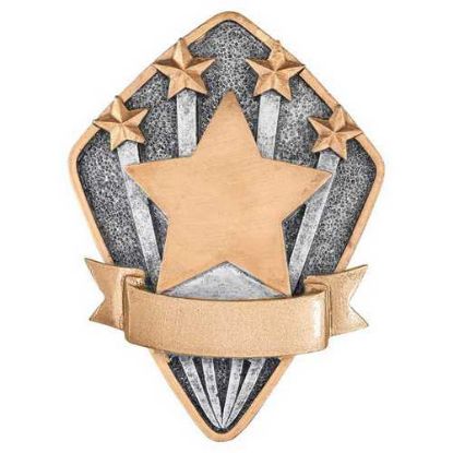 Picture of Pewter~gold Diamond Disc Stars