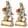 Picture of Brz|pew|orange Female Basketball Figure With Star Backing (1in Centre) - 7in