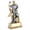 Picture of Brz|gold|pew Male Darts Figure With Star Backing (1in Centre) - 9in