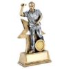 Picture of Brz|gold|pew Male Darts Figure With Star Backing (1in Centre) - 9in