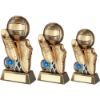 Picture of Brz|gold Flatback Netball Trainers And Ball On Riser (1in Centre) - 4.75in