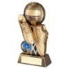Picture of Brz|gold Flatback Netball Trainers And Ball On Riser (1in Centre) - 4.75in
