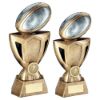 Picture of Brz|pew|gold Rugby Ball On Cup Riser (1in Centre) - 6in