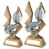 Picture of Brz|pew|gold Rugby Ball And Boot On Pointed Backdrop (1in Centre) - 8in
