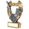 Picture of Brz|pew|gold Badminton 3 Star Wreath Award - 5in