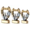 Picture of Brz|pew|gold Ten Pin 3 Star Wreath Award -  6.25in