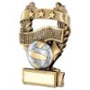Picture of Brz|pew|gold Volleyball 3 Star Wreath Award - 7.5in
