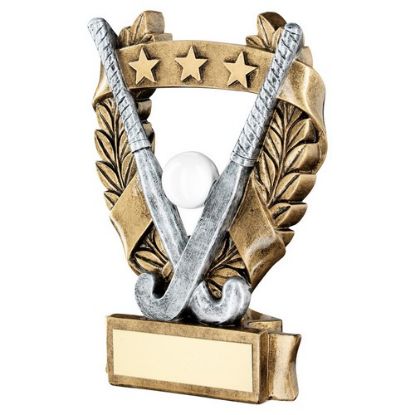 Picture of Xxx Brz~pew~white~gold Hockey 3 Star Wreath Award