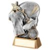 Picture of Pew|gold Rugby Ball With Boot And Shirt On Brz Base (1in Cen) - 5.25in