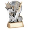 Picture of Pew|gold Cricket Ball With Bat And Stumps On Brz Base (1in Cen) - 5.25in