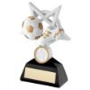 Picture of White|gold|black Football And Boot On 5 Point Star (1in Centre) - 5in