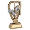 Picture of Brz|pew|gold Rugby Boot And Ball With Posts On Diamond (1in Centre) - 6in