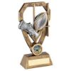 Picture of Brz|pew|gold Rugby Boot And Ball With Posts On Diamond (1in Centre) - 6in