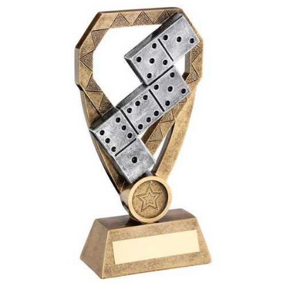Picture of Brz|pew|gold Dominoes On Diamond (1in Centre) - 6in