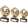 Picture of Xxx Gold|Black Football And Boot On Round Wreath (1in Centre) - 7.5in
