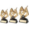 Picture of Gold|black Pool|snooker Balls On Bolt Pentagon (1in Centre) - 4in