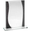Picture of Jade Glass Rectangle Plaque With Silver Highlights - (4mm Thick) 7.25in