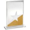 Picture of Jade Glass Rectangle Plaque With Gold|silver Glitter Detail (4mm Thick) - 7.25in