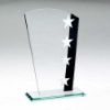 Picture of Jade Glass Shield With Silver|black Star Design (4mm Thick) - 6.5in