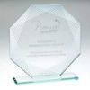 Picture of Jade Glass Octagon + Silver Lined Edges (4mm Thick) - 8.75in