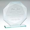 Picture of Jade Glass Octagon + Silver Lined Edges (4mm Thick) - 8.75in