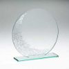 Picture of Jade Glass Round Plaque With Silv Detail (4mm Thick) - 6.25in