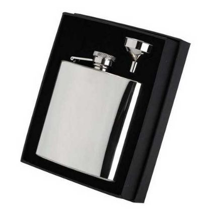 Picture of 6 Oz Stainless Steel Hip Flask With Captive Top