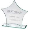 Picture of Jade Glass Star Plaque (6mm Thick) - 5.5in