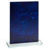 Picture of Blue Marble Backed Jade Glass Rectangle (4mm Thick) - 7.25in